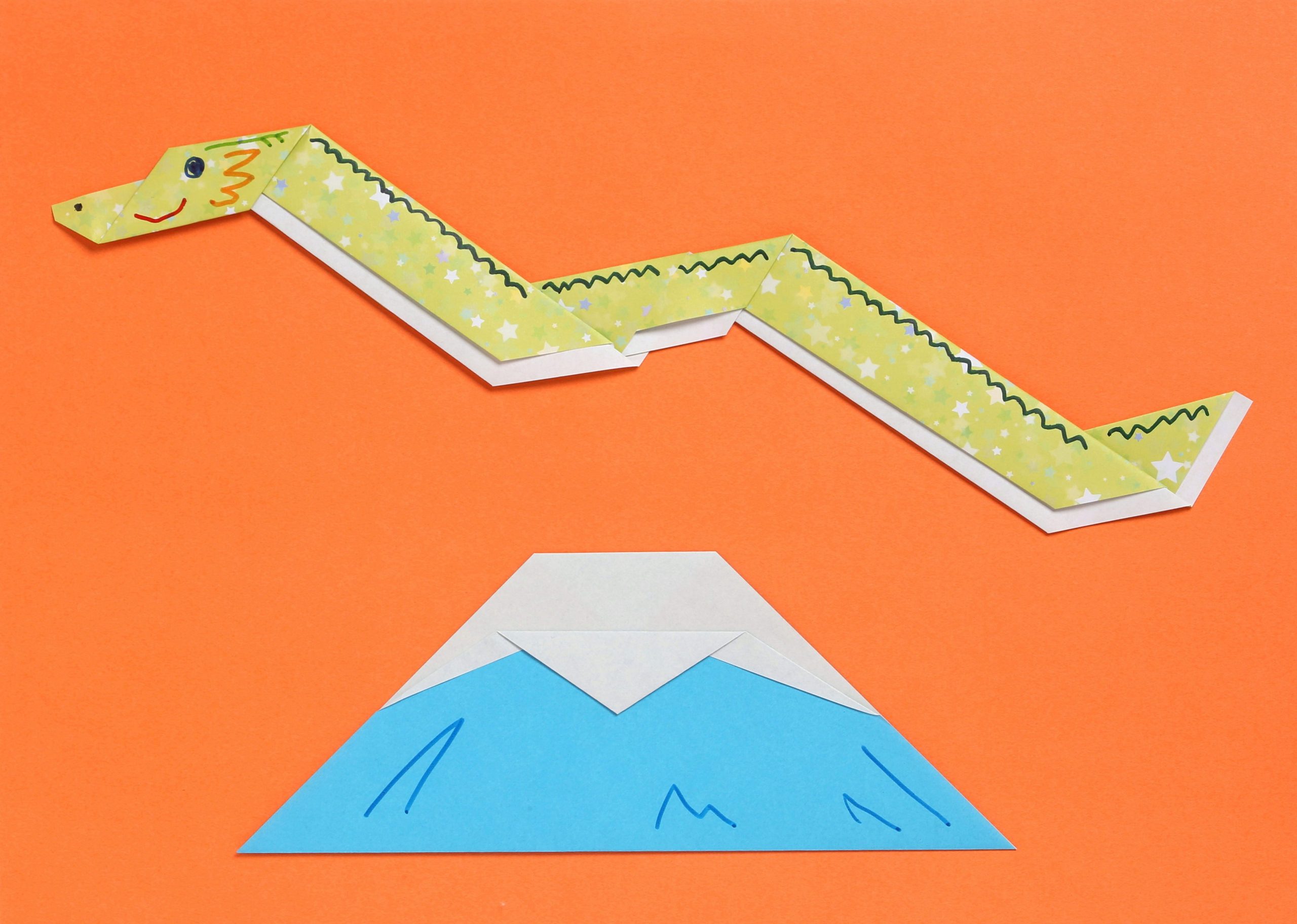 折り紙 1月2月壁面飾り ダルマ 富士山等 現品 隣現品画面と同
