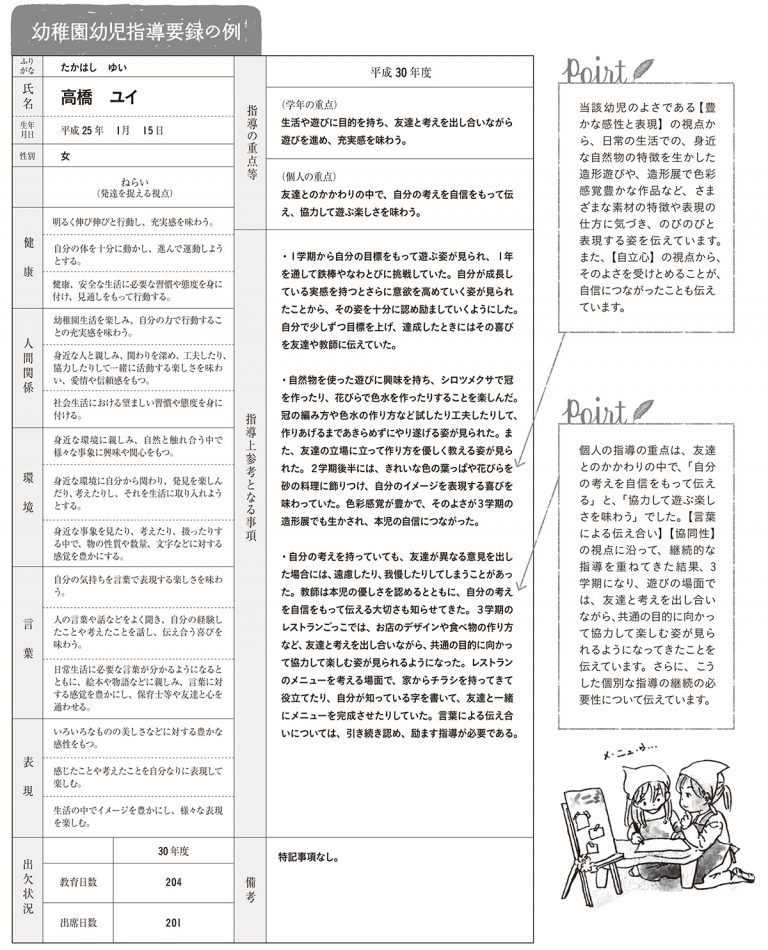 記入例でわかる！「10の姿」をどう考える？平成30年度の新「要録」｜みんなの幼児と保育